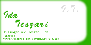 ida teszari business card